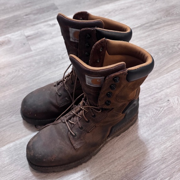 Carhartt HERITAGE WATERPROOF 8" STEEL TOE WORK BOOT Brown Oil Men’s 11 W - Picture 8 of 10